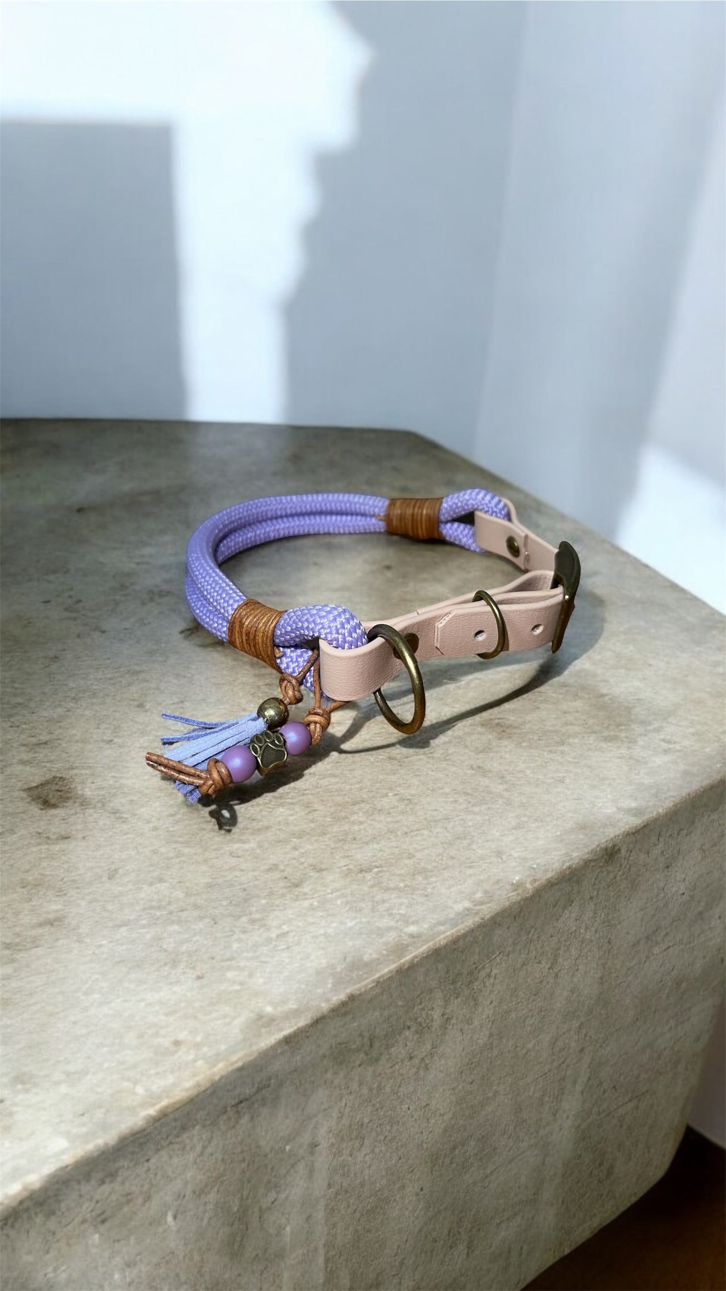 Lila Traum - Handgefertigtes Hunde Halsband
