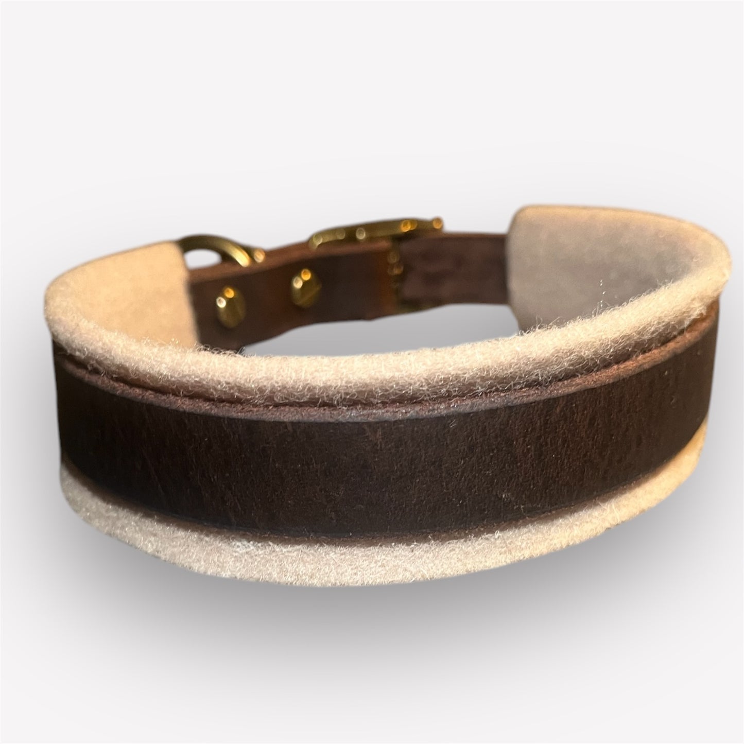 Gepolstertes Lederhalsband