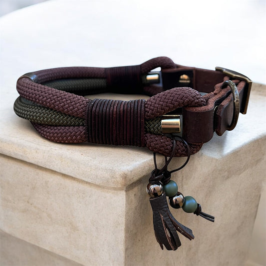Leder & Paracord Trio – Braun & Grün