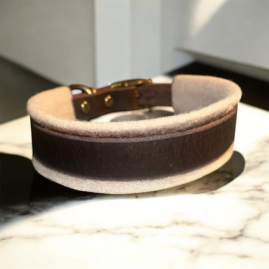 Gepolstertes Lederhalsband